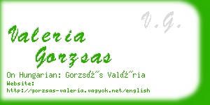 valeria gorzsas business card